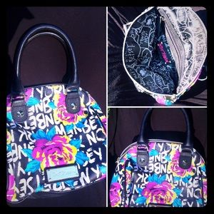 Betsey Johnson "Floral Graffiti " mini barrel